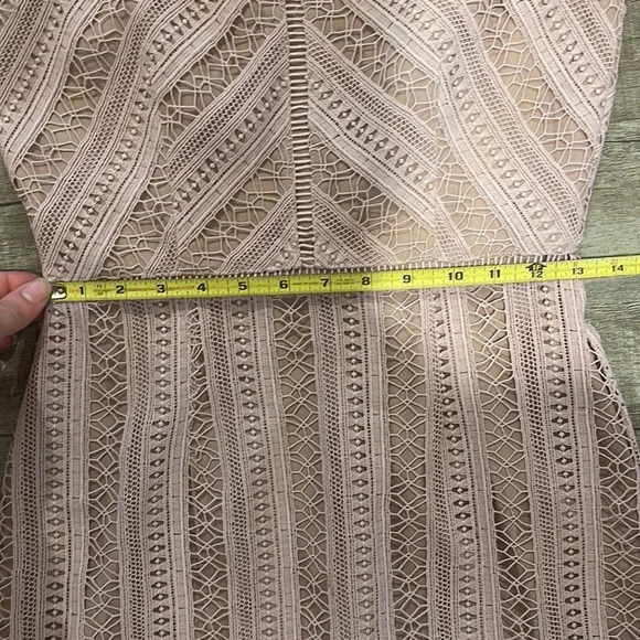 Anthropologie Greylin - Emilia Lace Mini Dress - Chalk Rose - Size Small - Picture 13 of 14